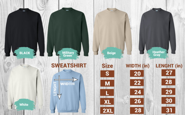 Sweatshirt chart size