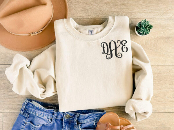 unisex monogram sweatshirt