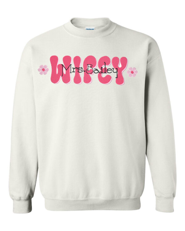 wifey sweatshirt with name